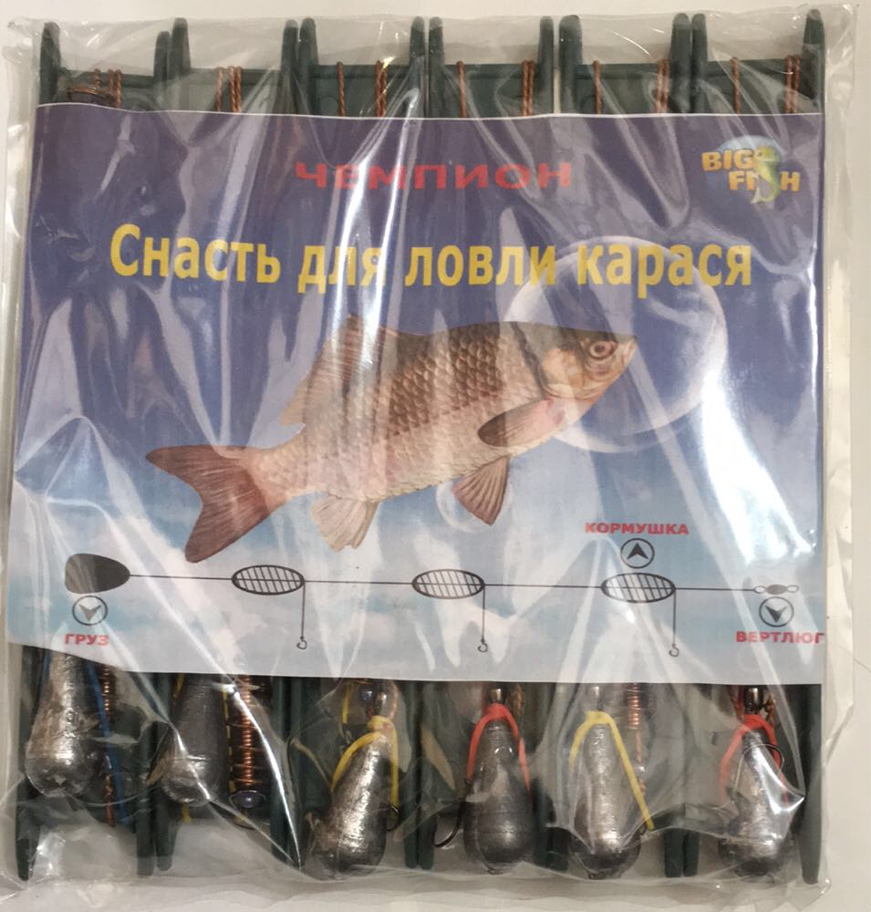 Снасть Убийца карася П-1 на нитке крашенные пружины (6шт.) Снасть Убийца карася П-1 на нитке крашенные пружины (6шт.)