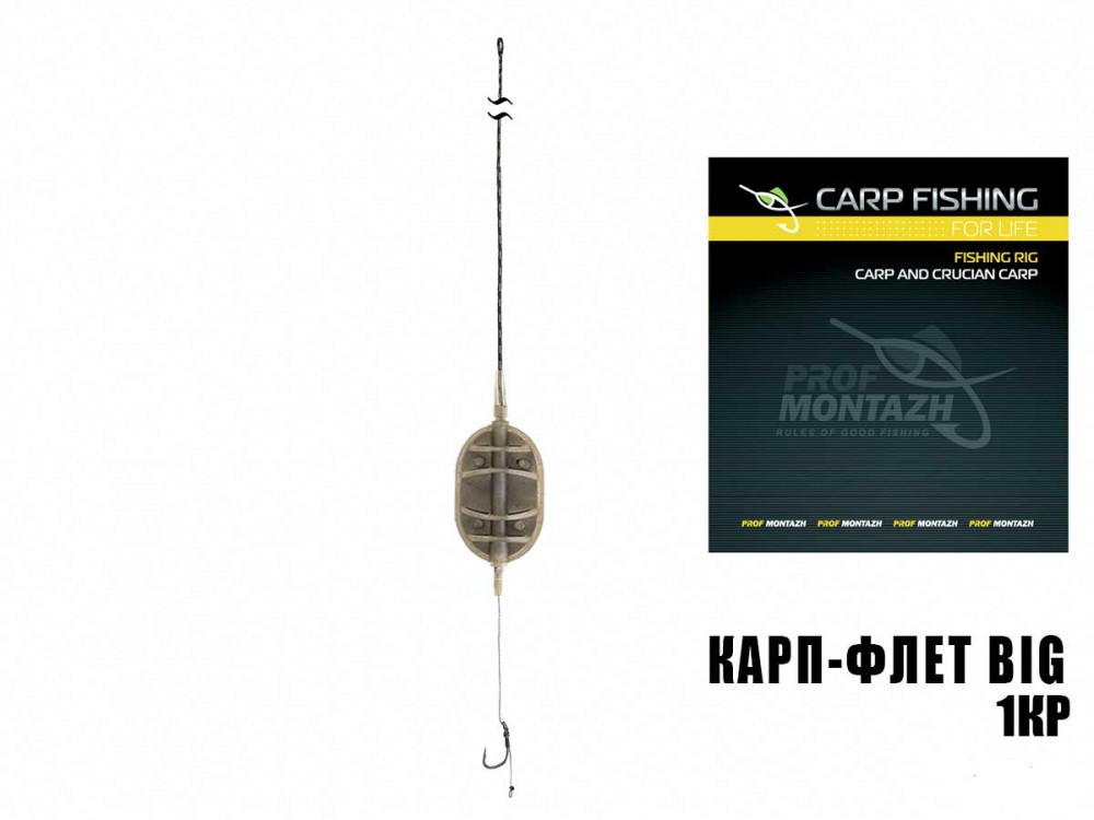 Оснастка Карп-Флэт BIG 70 грамм (1кр) Оснастка Карп-Флэт BIG 70 грамм (1кр)