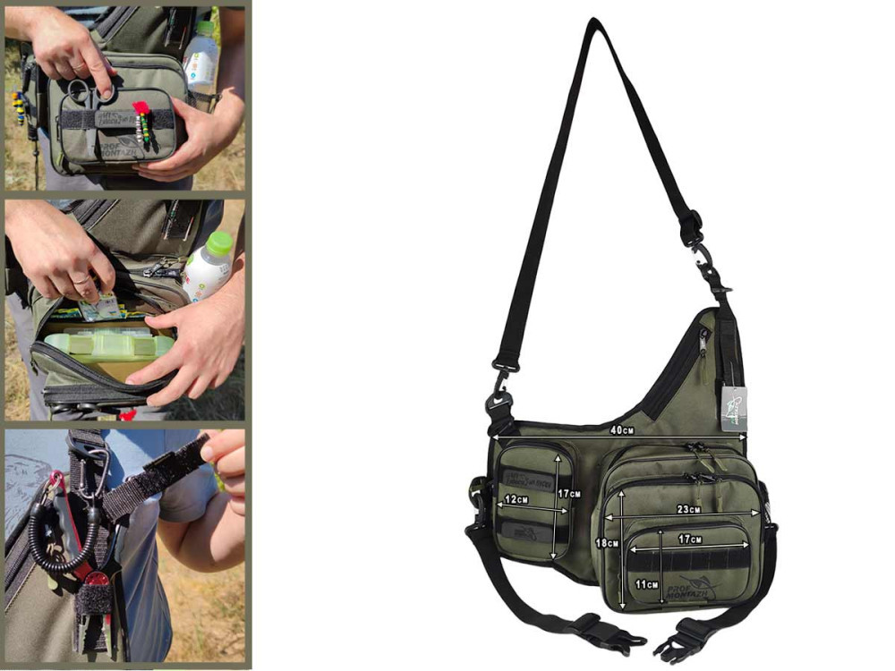 Спиннинговая сумка для ходовой рыбалки PRO-SPIN Спиннинговая сумка для ходовой рыбалки PRO-SPIN