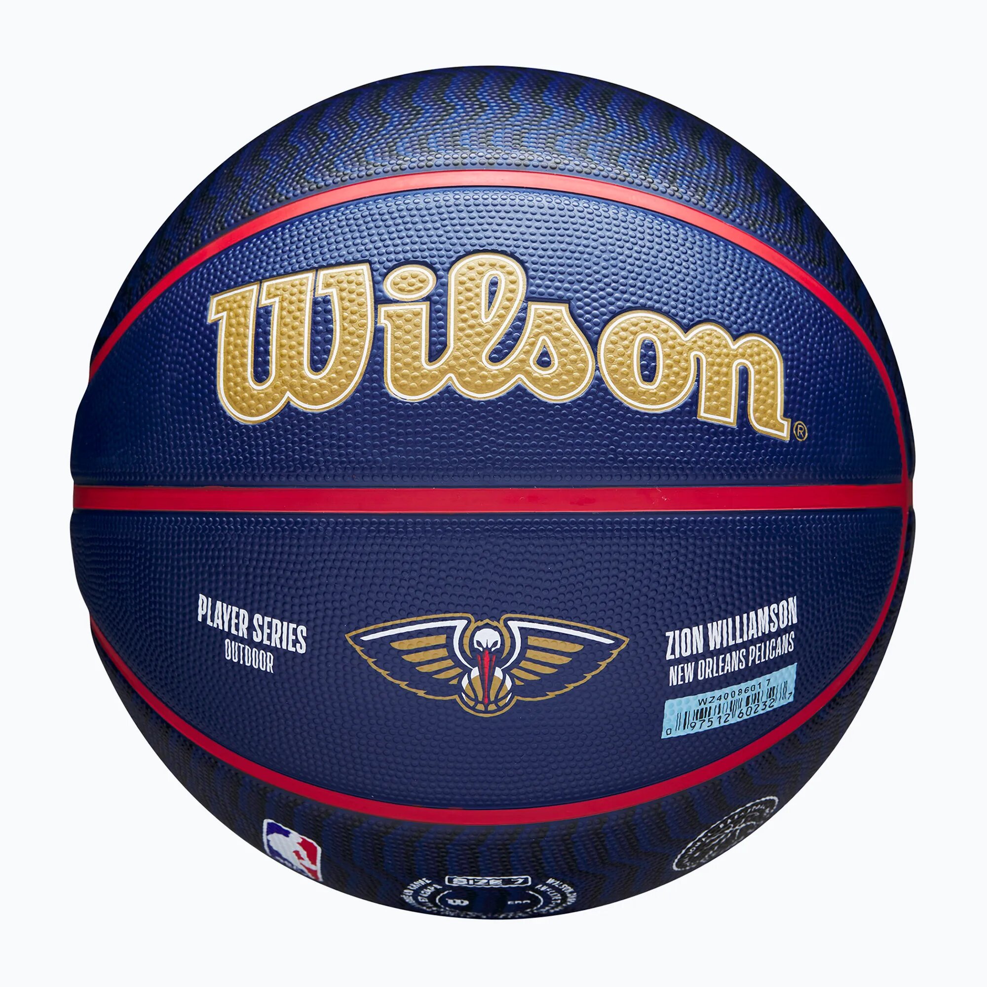 Мяч баскетбольный Wilson NBA PLAYER ICON OUTDOOR BSKT ZION 7 WZ4008601XB7 (Оригинал)