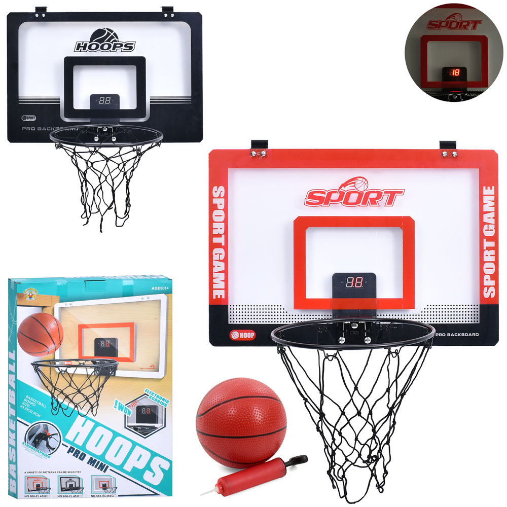 Электронный баскетбольное кольцо со щитом 25см 1323