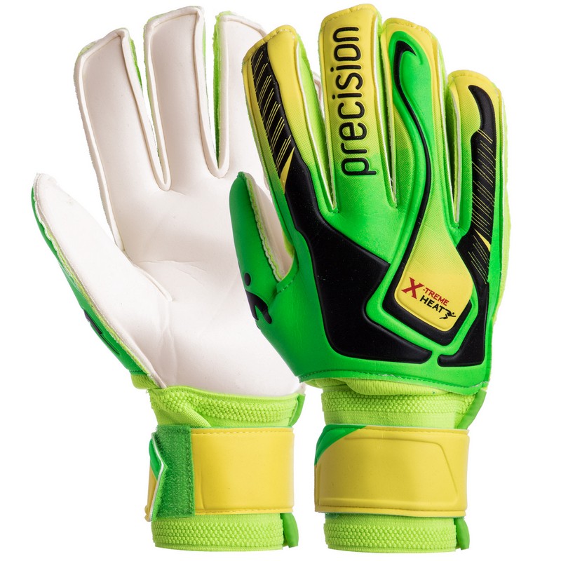 Перчатки вратарские детские с защитой пальцев PRECISION Салатовый FB-907-2    5