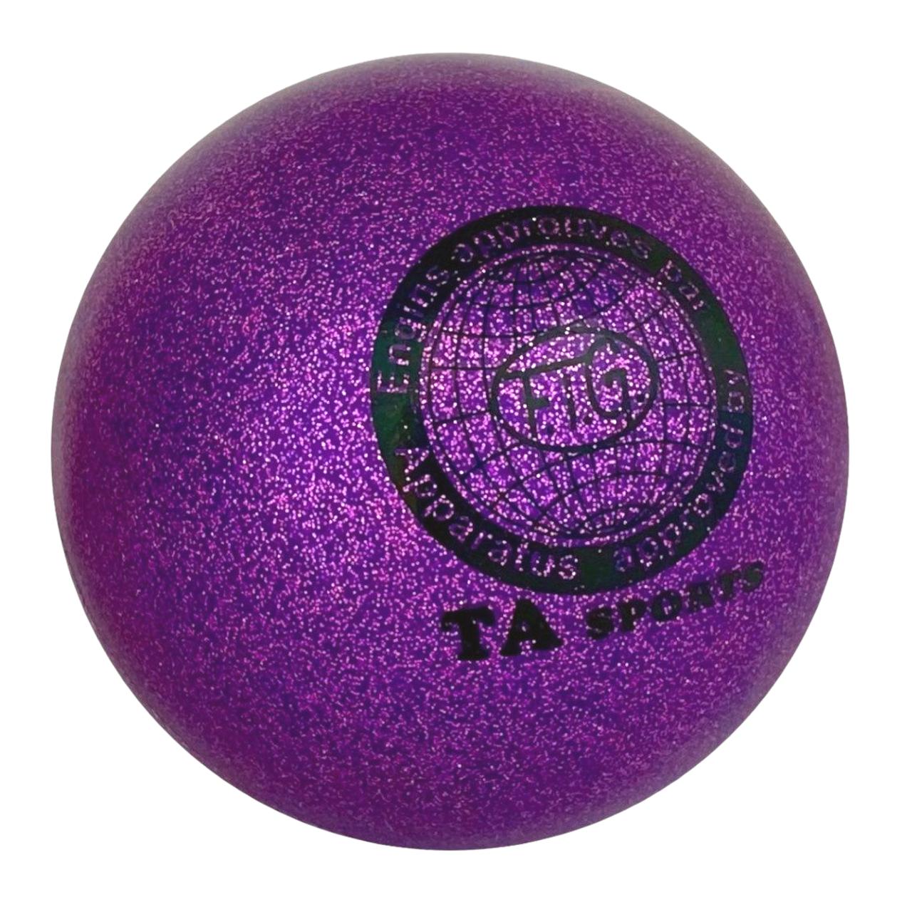 Мяч для художественной гимнастики Go Do 15 см фиолетовый с блестками FG-12-15-PUR