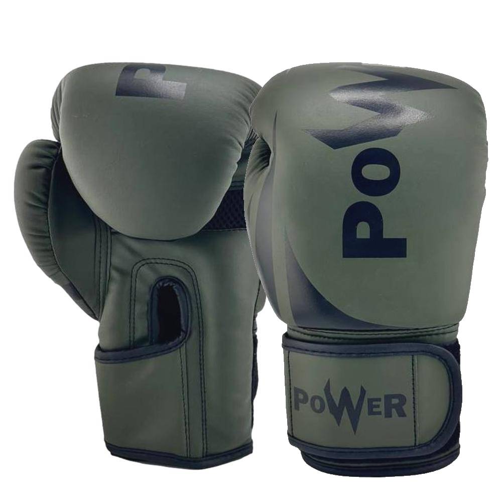 Перчатки боксерские Power 10oz GB-019-10-BKHAKI
