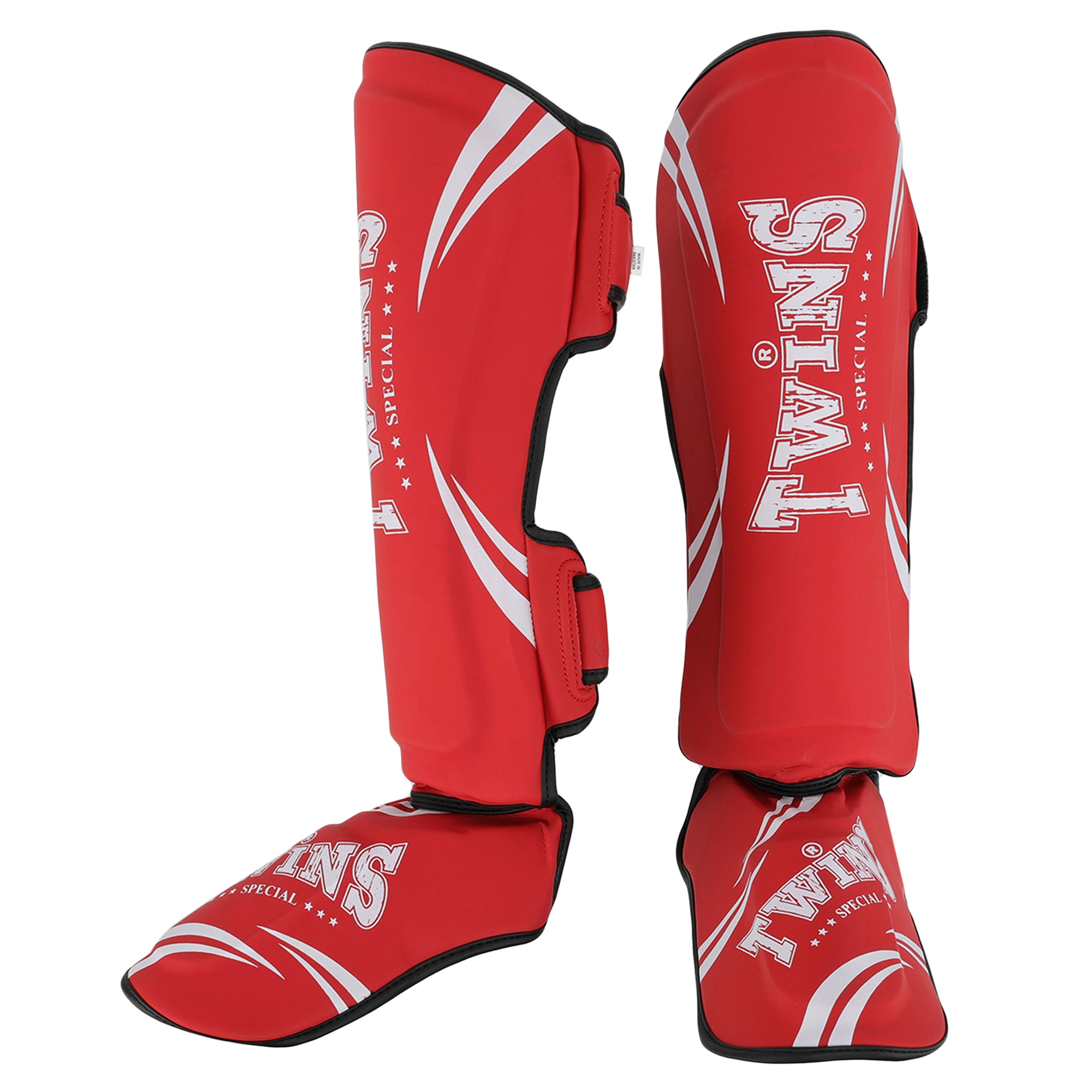 Защита голени и стопы единоборств TWS красный размер S-L BO-7971-R   S