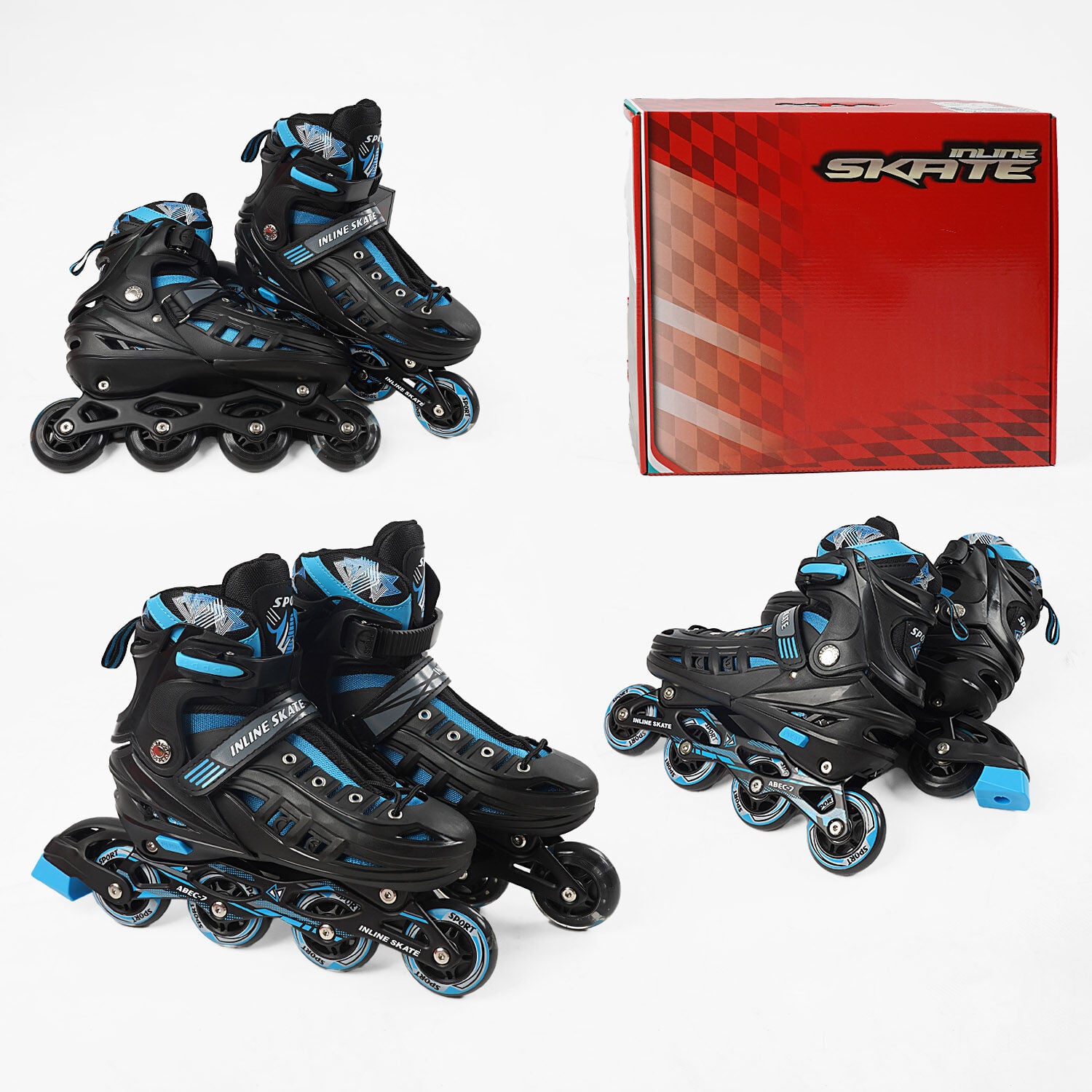 Ролики Inline Skate размер 39-43 черно-синие D-8305 Ролики Inline Skate размер 39-43 черно-синие D-8305
