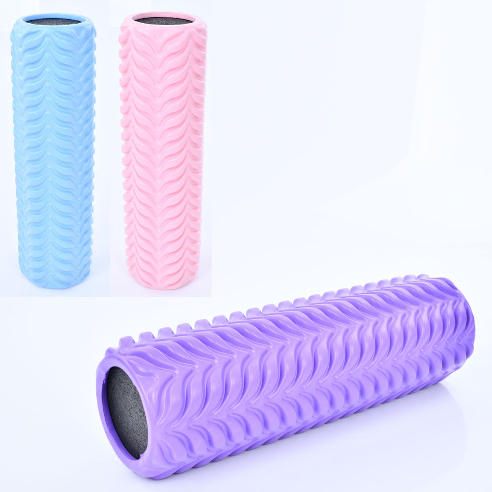 Роллер для занятий йогой и пилатесом 45см*14см GR-4094-2 Фиолетовый