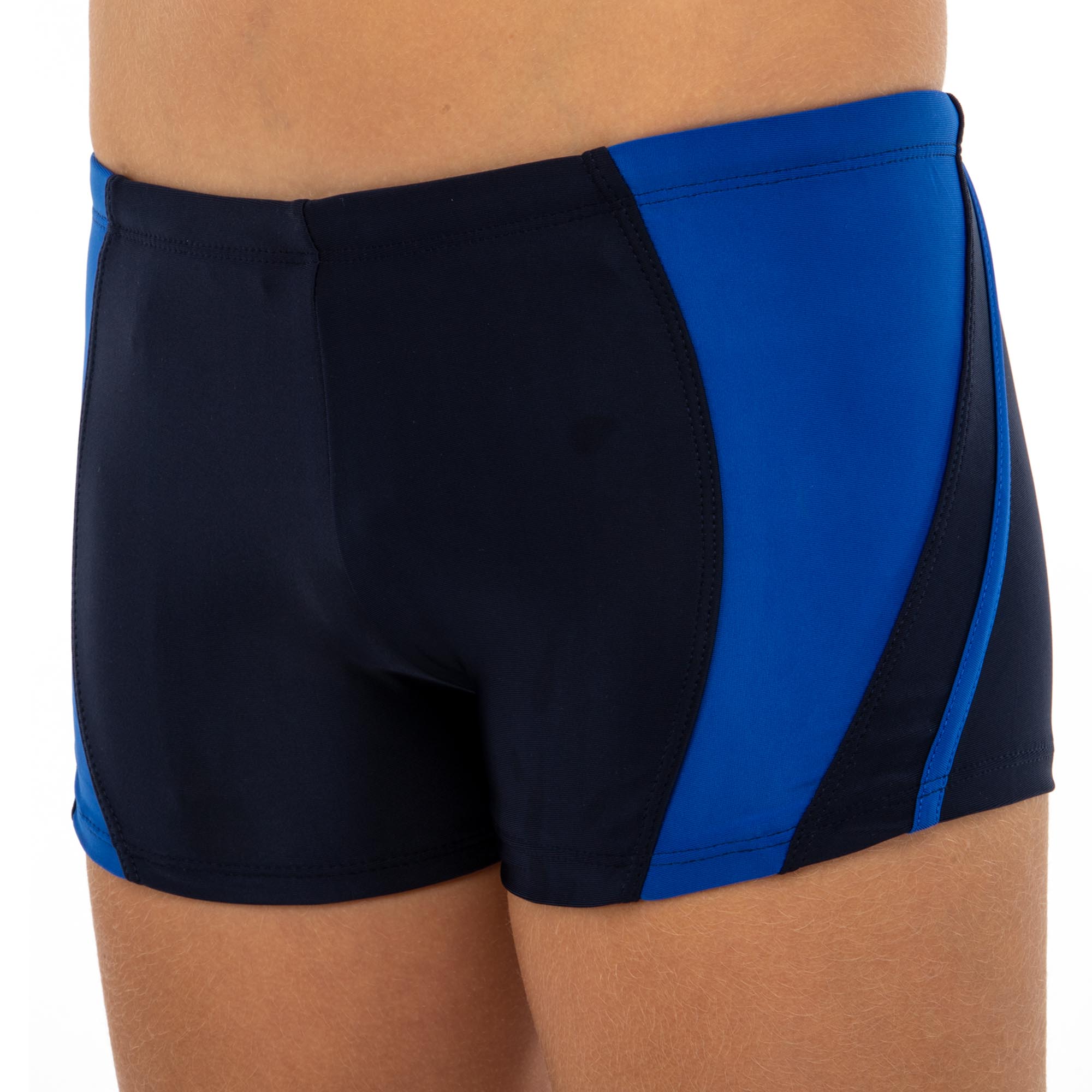 Плавки боксеры для мальчиков для плавания возраст 6-10лет Черно-синий PL-2548-BL