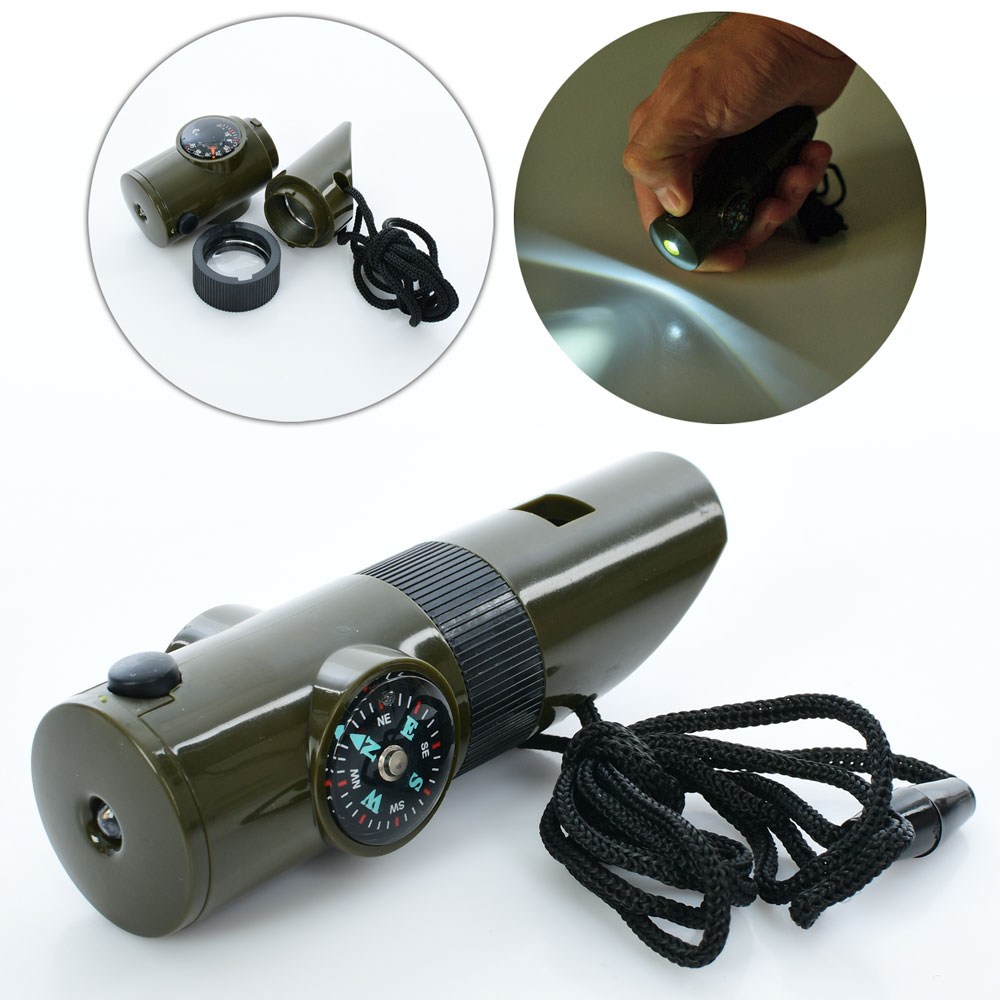 Свисток туристический 6в1