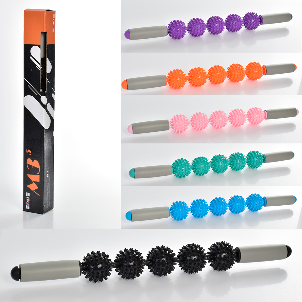 Массажер-палка роликовый 5 массажеров massager Gemini GI-1794 Розовый