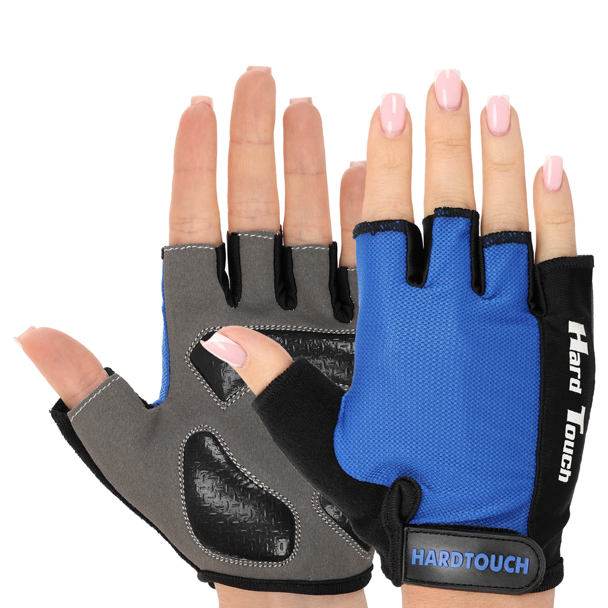 Перчатки для фитнеса и тренировок HARD TOUCH S-XL Чёрно-синий BC-8097-2   L
