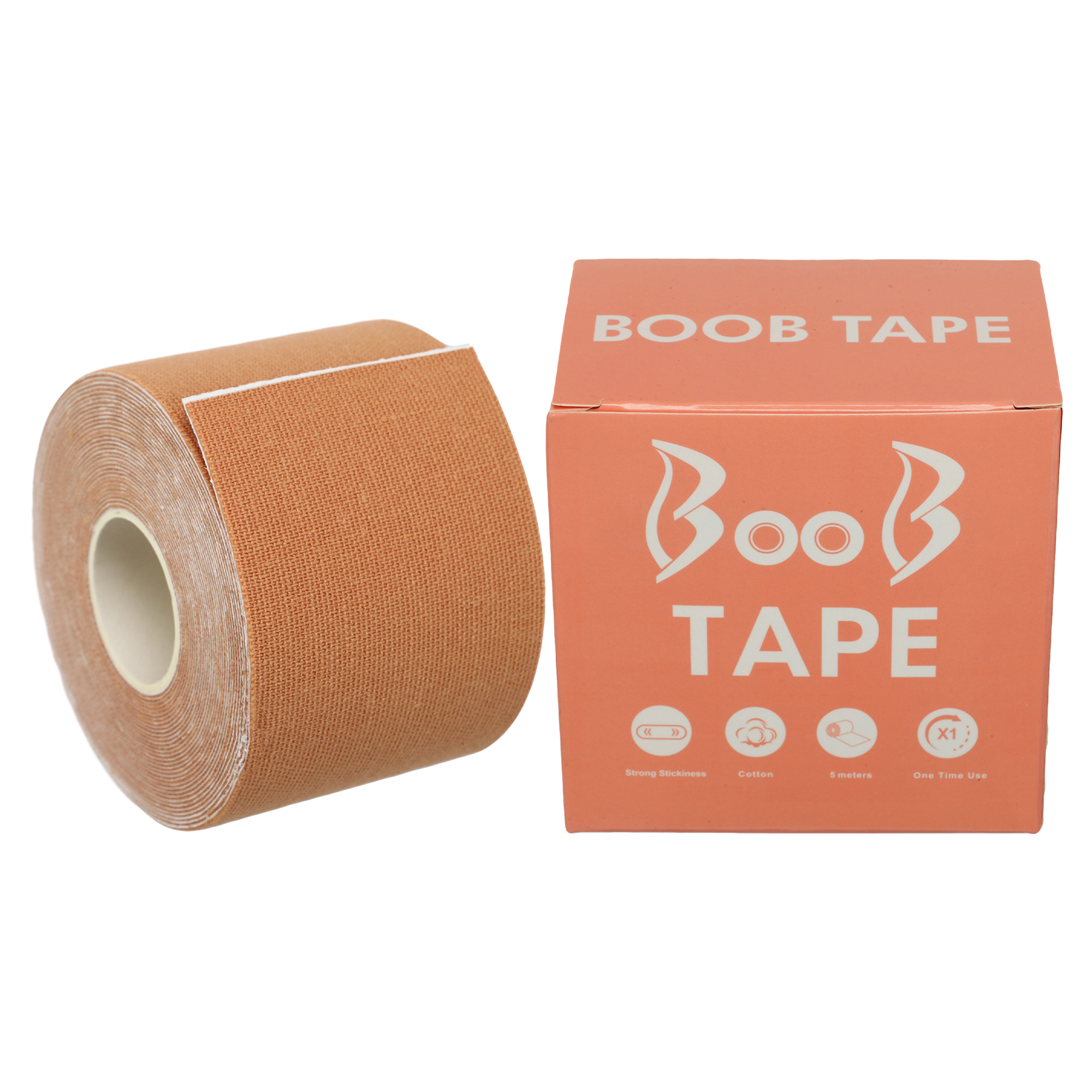 Кинезио тейп для тейпирования груди Kinesio tape BOOB размер 5смх5м бежевый BC-1093-5