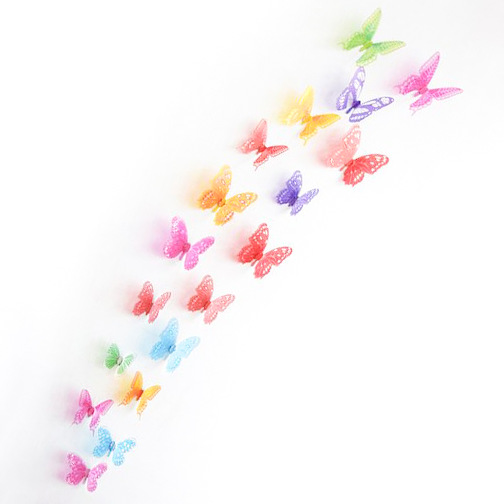 Набор декоративных бабочек на стену 3D H-Z-103 (уп. 18 шт)