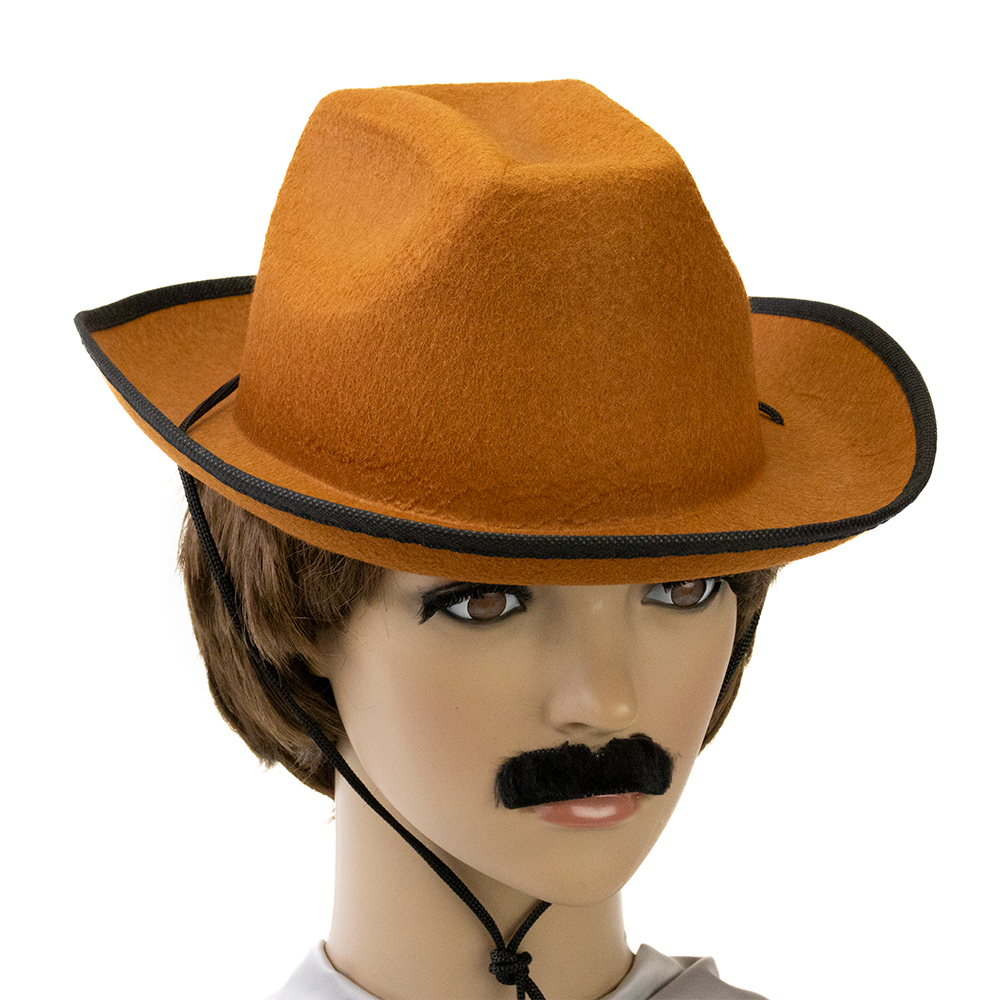 Шляпа детская Ковбой фетр (коричневая)