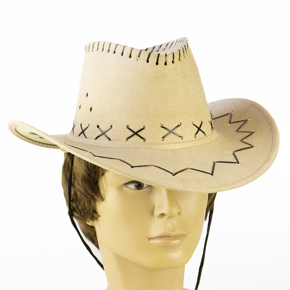 Шляпа Ковбоя замша (светло-бежевая)