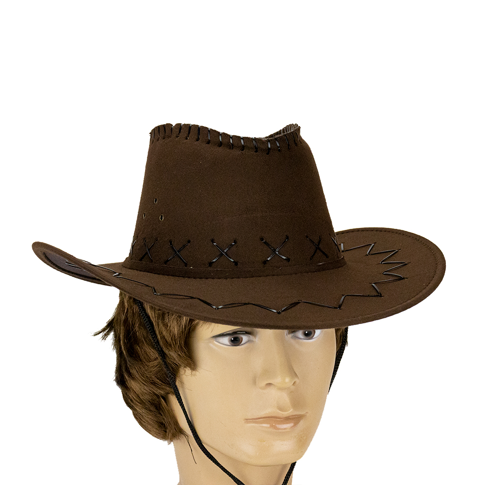 Шляпа Ковбоя замша (темно-коричневая)