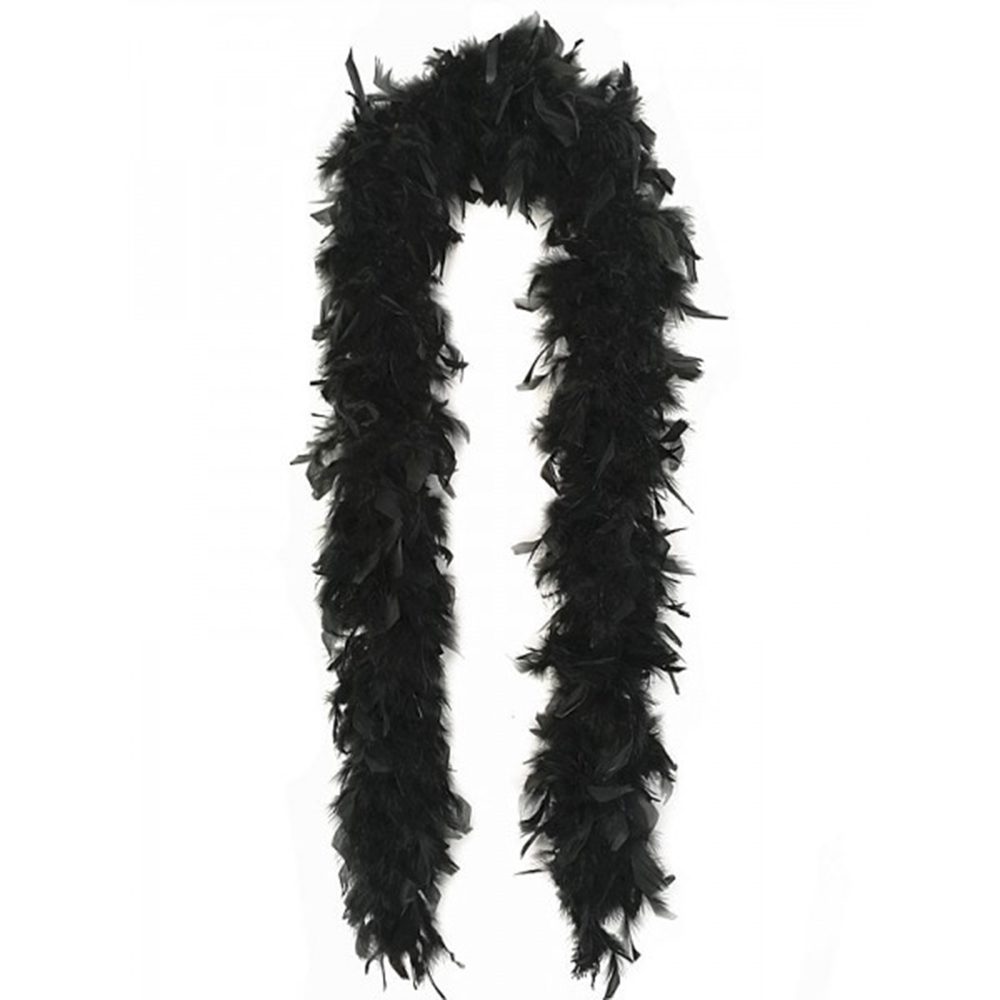 Боа из перьев 80г (черное)
