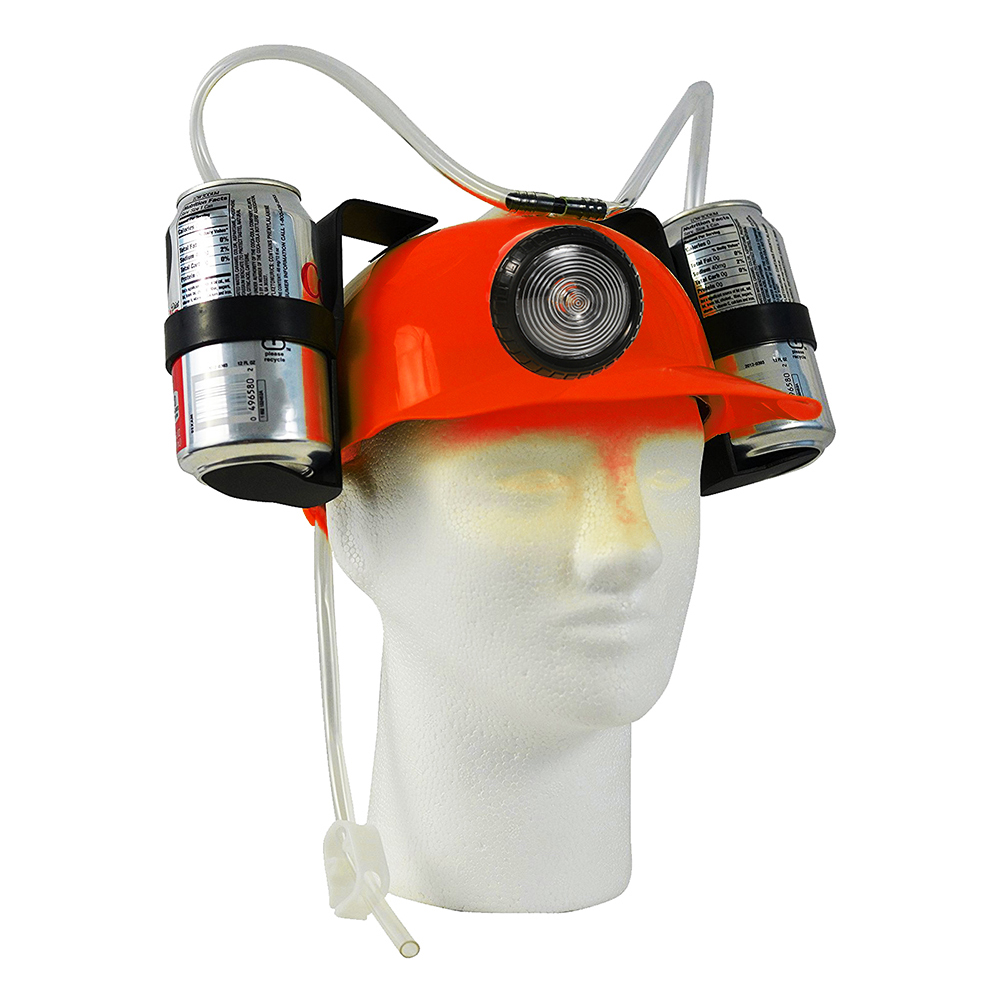 Шлем для пива с фонарем (красный) Шлем для пива с фонарем (красный)