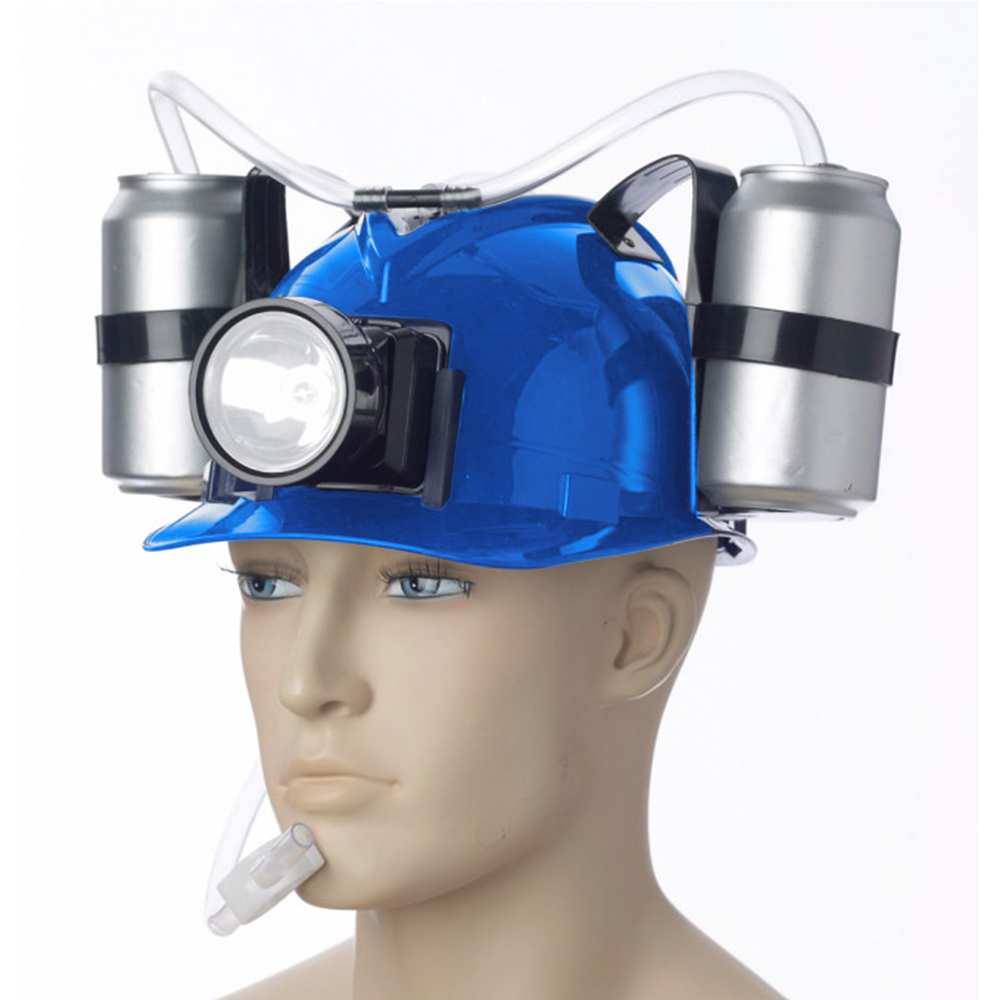 Шлем для пива с фонарем (синий) Шлем для пива с фонарем (синий)