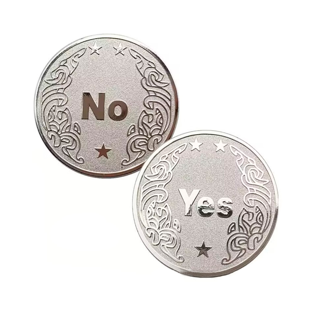 Сувенирная монета принятия решений YES/NO 3802 (серебряная)