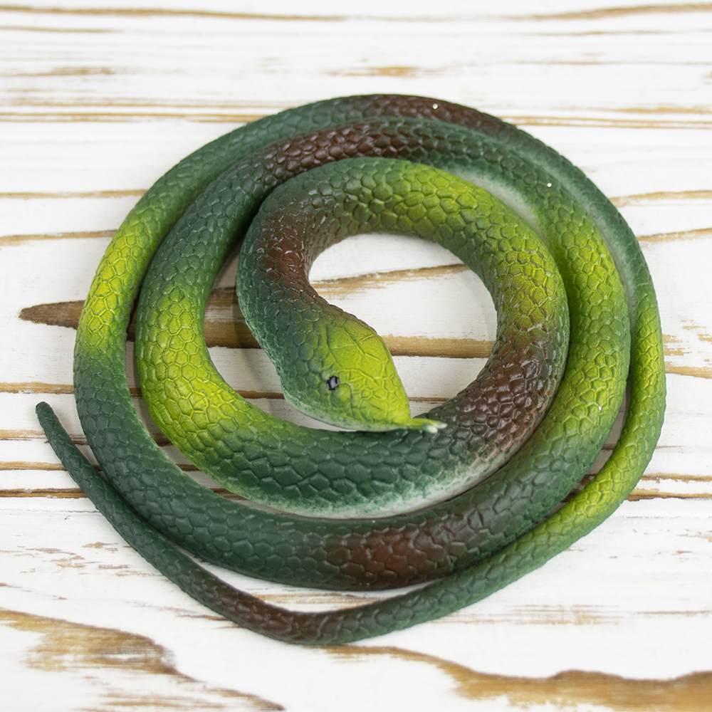 Резиновая змея 70см (темно-зеленая)