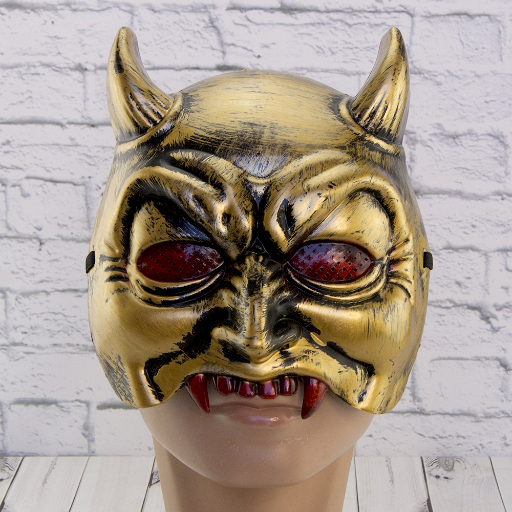 Полумаска Демон (золото) Полумаска Демон (золото)