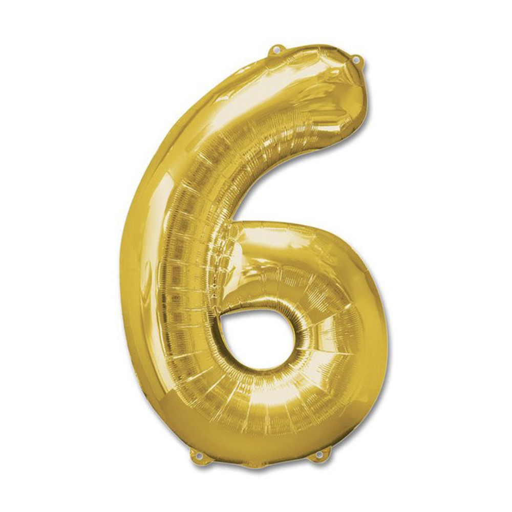 Шарик Цифра (100см) золото 6 Шарик Цифра (100см) золото 6