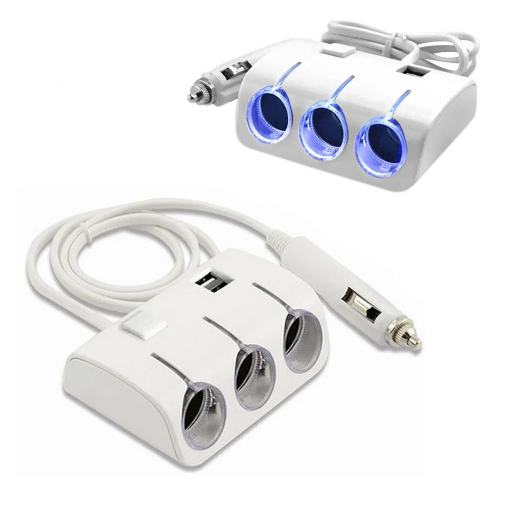 Автомобильный тройник 3+2 USB 1506A/1505A Автомобильный тройник 3+2 USB 1506A/1505A