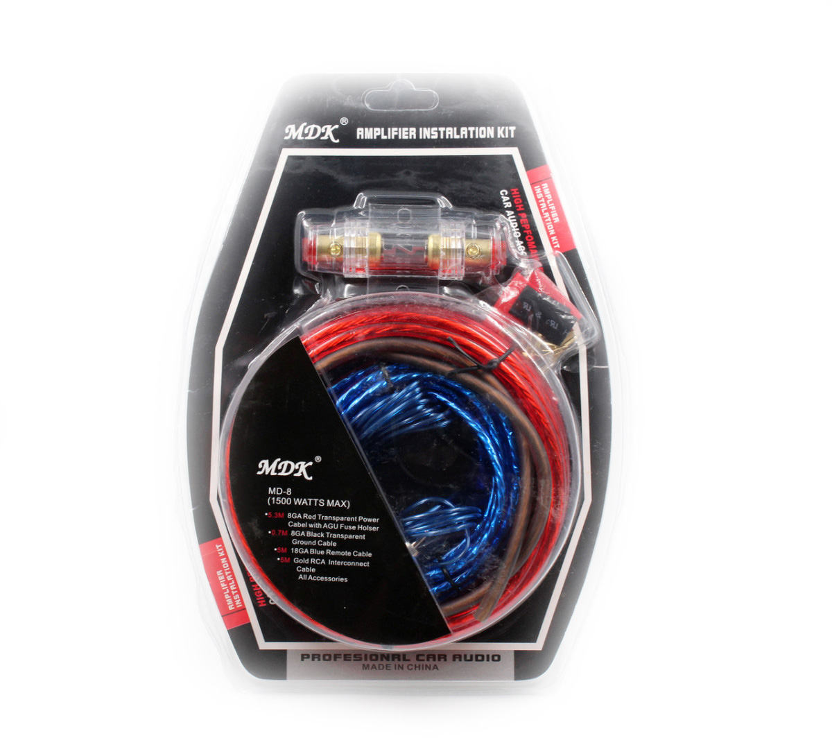 Набор проводов для установки саббуфера MDK KIT MD-8 1500W Max