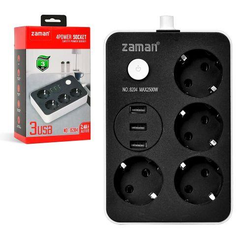 Удлинитель 2500W 2м (4р 3USB с выкл) 4.8*3.4*1.3см Удлинитель 2500W 2м (4р 3USB с выкл) 4.8*3.4*1.3см