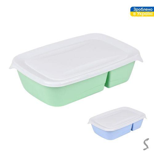 Контейнер пищевой 2отд 400/600мл 22.5*15*6см Контейнер пищевой 2отд 400/600мл 22.5*15*6см