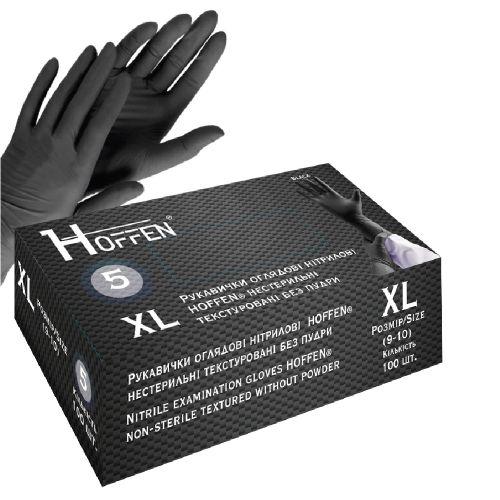 Перчатки нитриловые XL Hoffen 5.0г нестерильные текстурированные б/п 50пар/уп Перчатки нитриловые XL Hoffen 5.0г нестерильные текстурированные б/п 50пар/уп