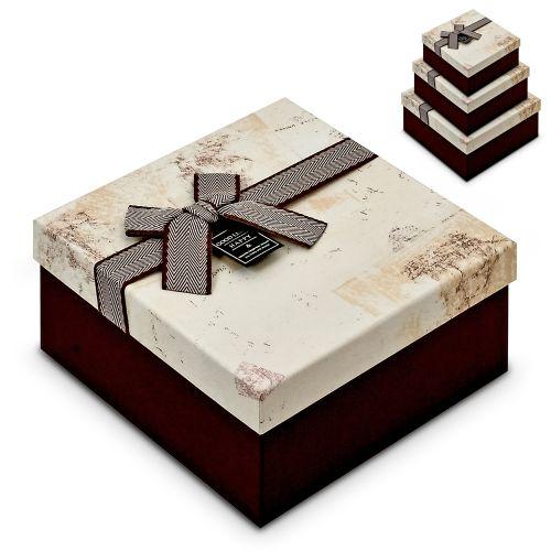 Коробка подарочная "Magnificent" 3шт/наб 19*19*10/17*17*8/15*15*7см Коробка подарочная "Magnificent" 3шт/наб 19*19*10/17*17*8/15*15*7см