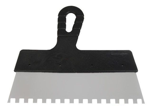 Шпатель из нержавеющей стали 200мм с зубом 6 х 6мм Intertool KT-2206