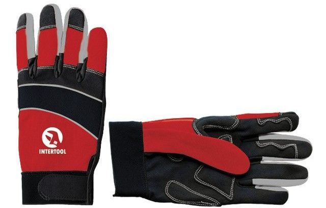 Перчатка Microfiber со вставками спандекса и неопрена, эластичный манжет на липучке, 9" Intertool SP-0141