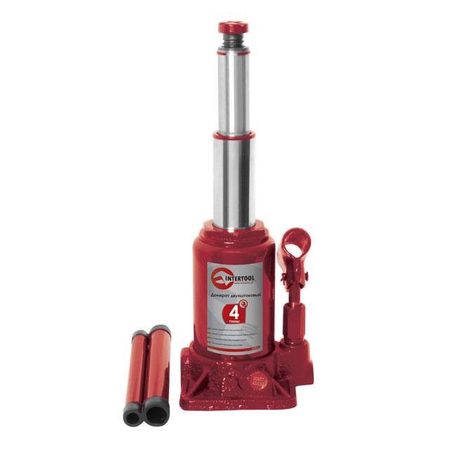 Домкрат "столбик" двухштоковый 4т Intertool GT0032