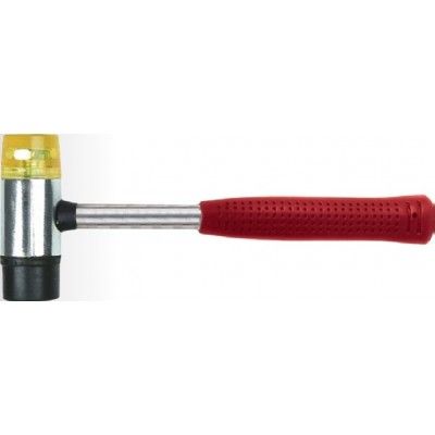 Молоток рихтовочный D=35 мм с металлической рукояткой, резиновый и полиуретановый сменные бойки. HT-0238 Молоток рихтовочный D=35 мм с металлической рукояткой, резиновый и полиуретановый сменные бойки. HT-0238