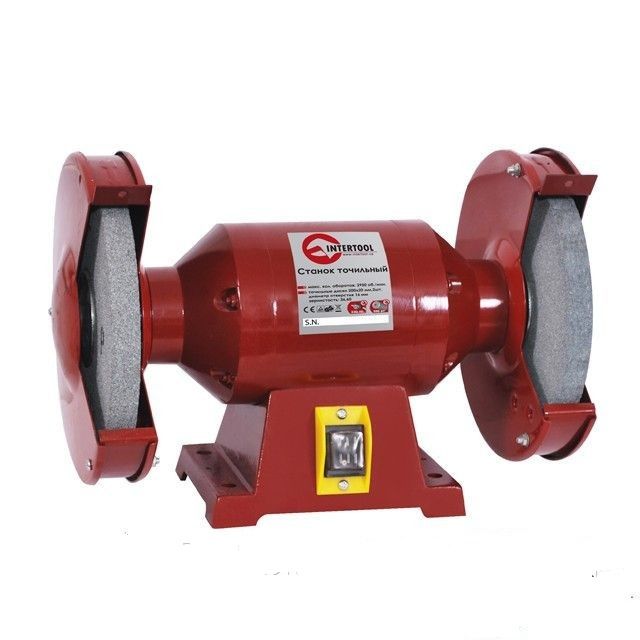 Станок точильный настольный Intertool DT-0820 с 2 шлифкругами 350 Вт 200*20*16 2950 об/мин Станок точильный настольный Intertool DT-0820 с 2 шлифкругами 350 Вт 200*20*16 2950 об/мин