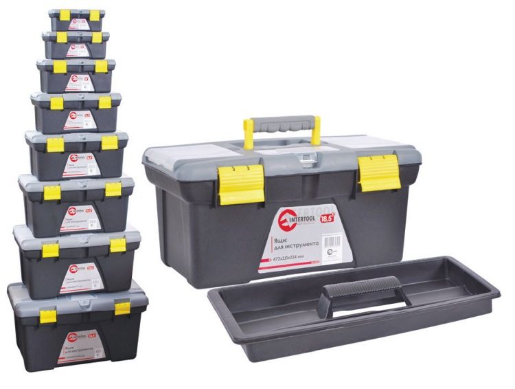 Комплект ящиков для инструментов Intertool BX-0308 - 8шт Комплект ящиков для инструментов Intertool BX-0308 - 8шт