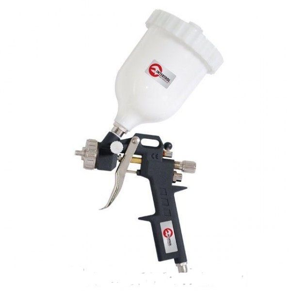 Пистолет покрасочный пневматический, форсунка 1.5мм, В/Б пластик, 600мл, 3.5-5bar. INTERTOOL PT-0204 Пистолет покрасочный пневматический, форсунка 1.5мм, В/Б пластик, 600мл, 3.5-5bar. INTERTOOL PT-0204