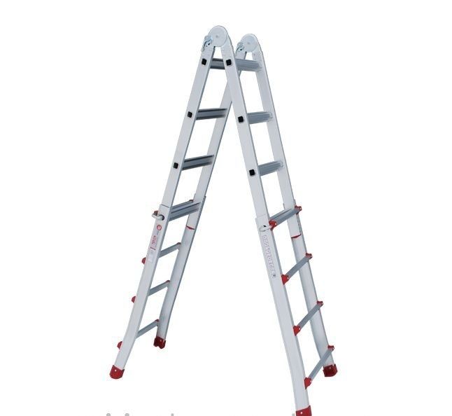 Лестница алюминиевая универсальная раскладная телескопическая 4*4 ступ. 4.20м Intertool LT-2044 Лестница алюминиевая универсальная раскладная телескопическая 4*4 ступ. 4.20м Intertool LT-2044