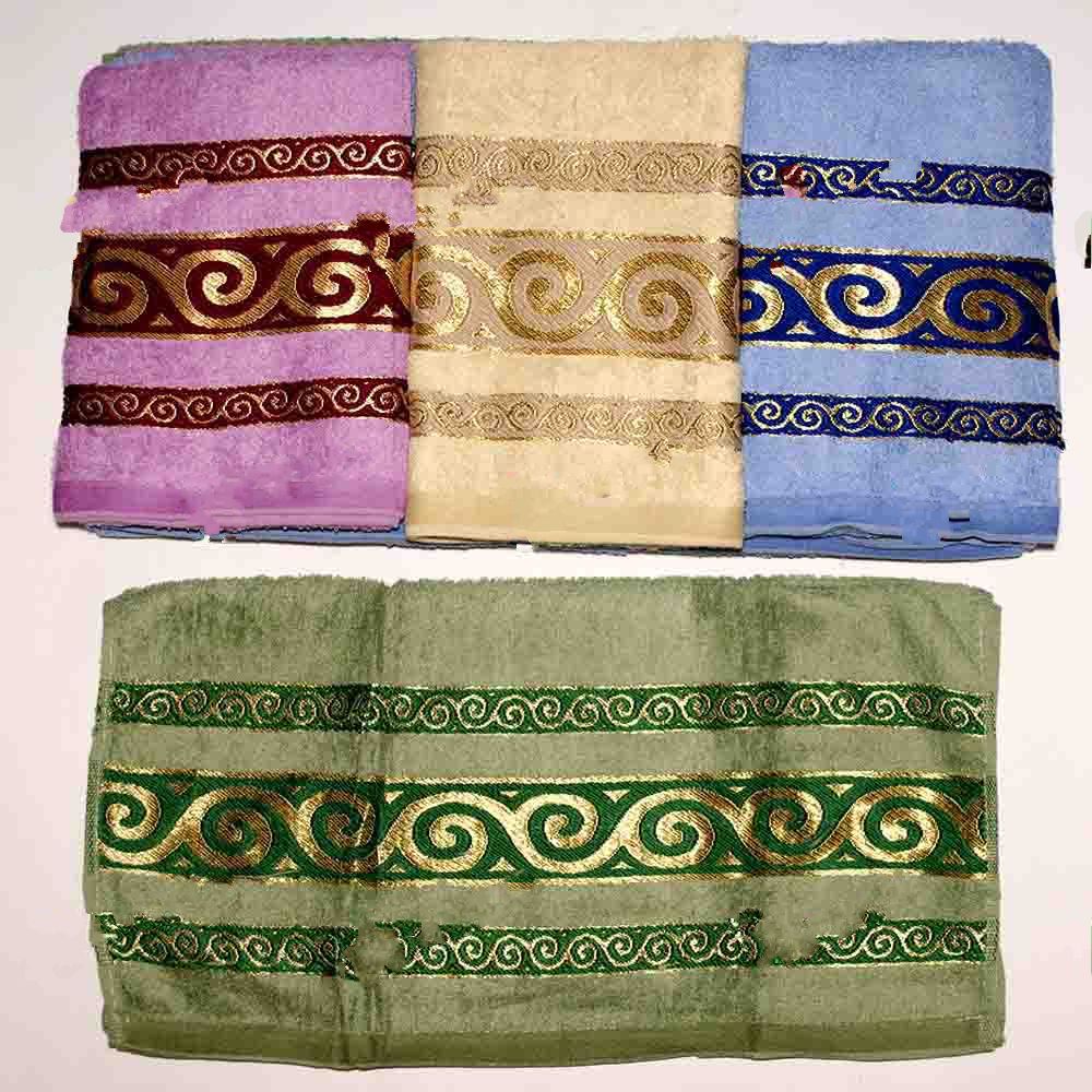 Полотенце махровое, для бани ''Золотой узор''. цвета и рисунок в ассортименте