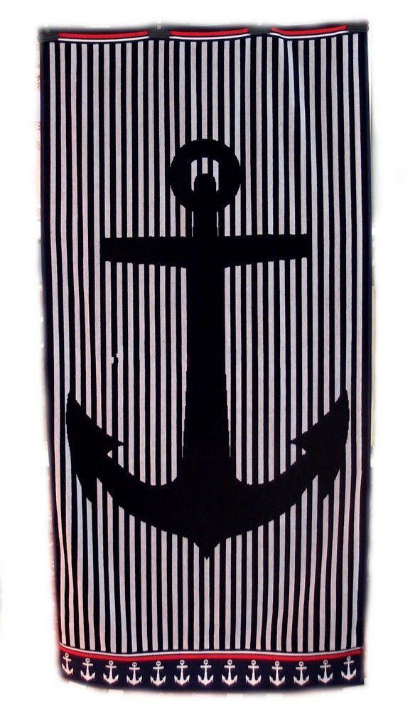 Полотенце пляжное Ozdilek (Блю марин) 70х140 см, 100% хлопок, махра-велюр, Турция