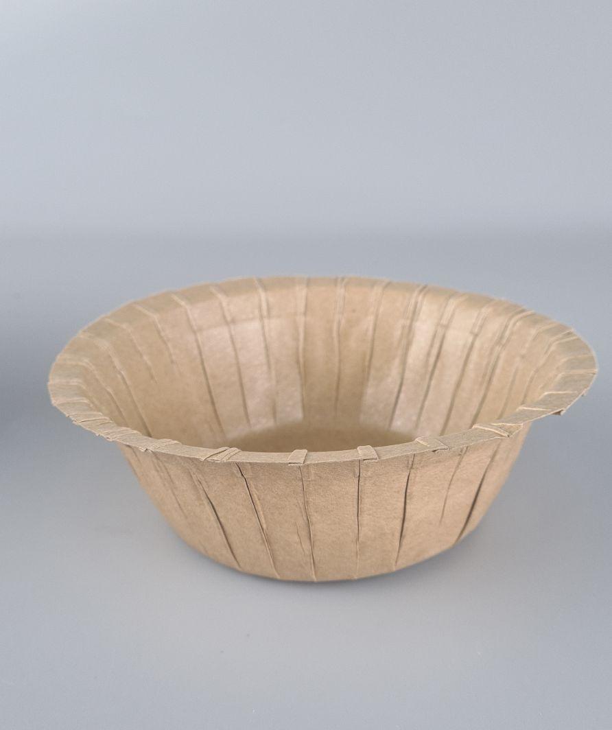 Тарелка з пищевого картона 500мл Крафт D15.5см h5.5см (25 шт) Тарелка з пищевого картона 500мл Крафт D15.5см h5.5см (25 шт)