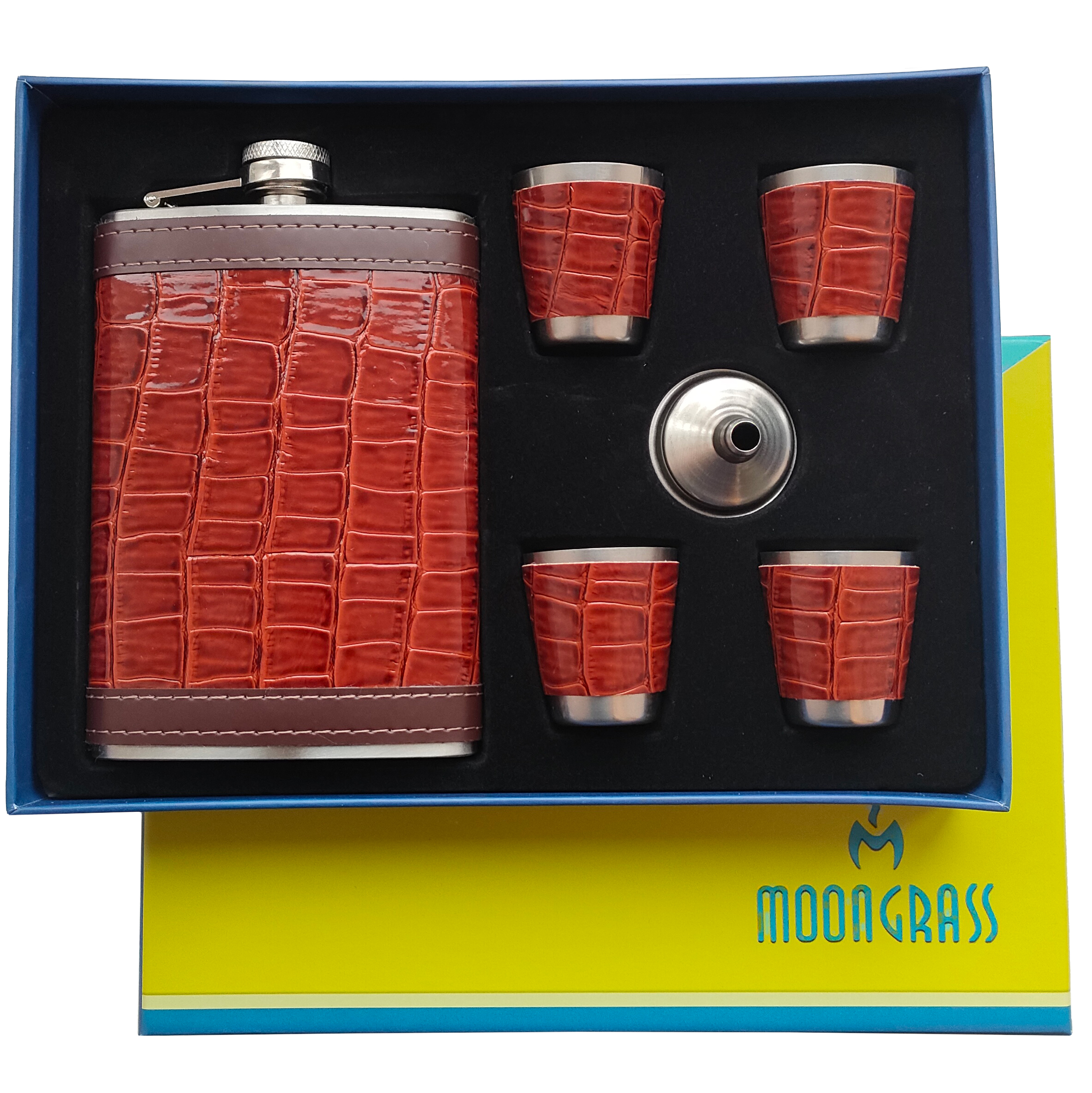 Подарочный набор фляга 9 унций + 4 рюмки по 30 мл + воронка TZ-51-2 Подарочный набор фляга 9 унций + 4 рюмки по 30 мл + воронка TZ-51-2