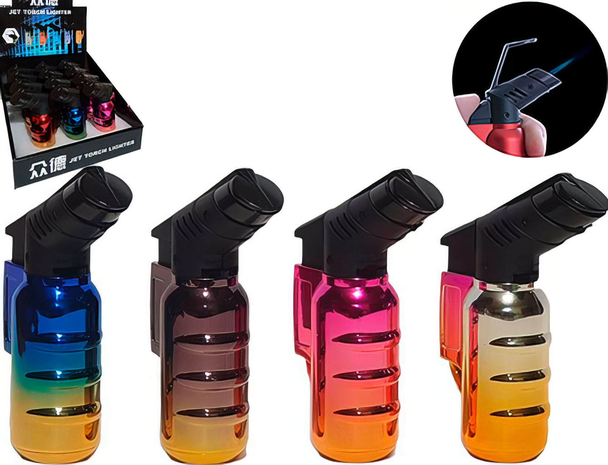 Зажигалка газовая боковая Градиент (Острое турбо пламя Зажигалка газовая боковая Градиент (Острое турбо пламя