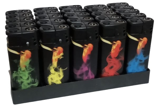 Запальничка пластикова Дим абстракція (турбо полум'я) №1308-5 Запальничка пластикова Дим абстракція (турбо полум'я) №1308-5