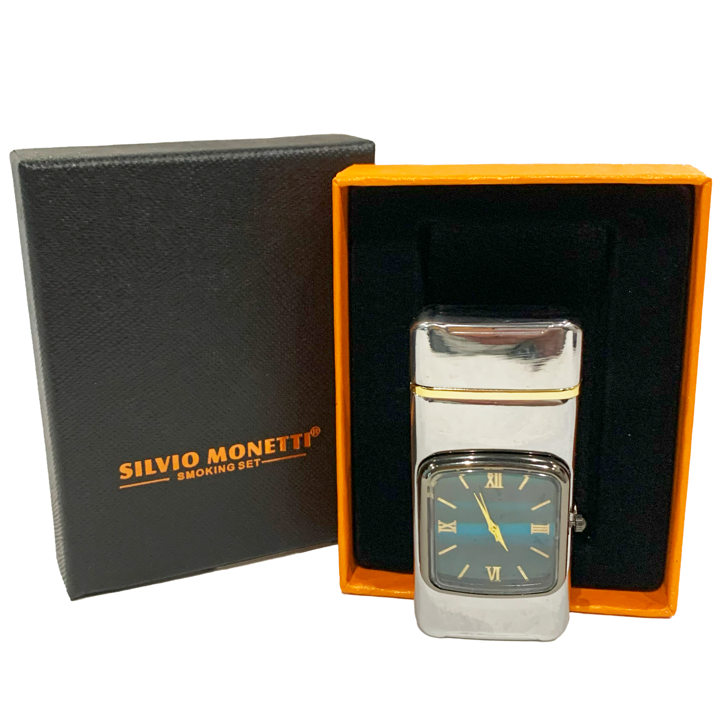 Зажигалка с встроенными часами от Silvio Monetti Зажигалка с встроенными часами от Silvio Monetti