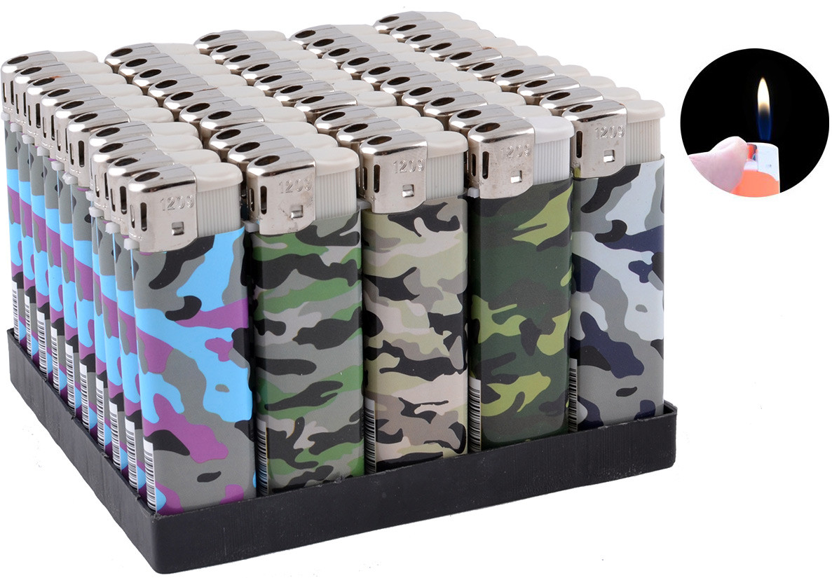 Зажигалка пластиковая (Обычное пламя) Камуфляж №1209-8 Зажигалка пластиковая (Обычное пламя) Камуфляж №1209-8