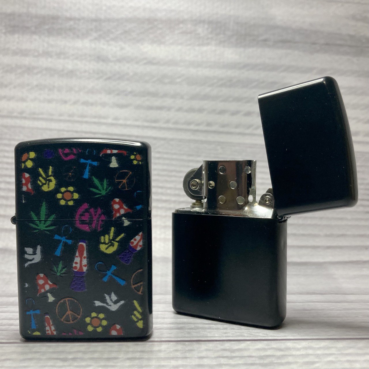 Бензиновая зажигалка STAR Marihuana №8905-10 Бензиновая зажигалка STAR Marihuana №8905-10